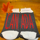 Fun Canadian themed knit socks