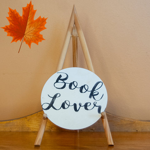 "Book Lover" Round Sign board