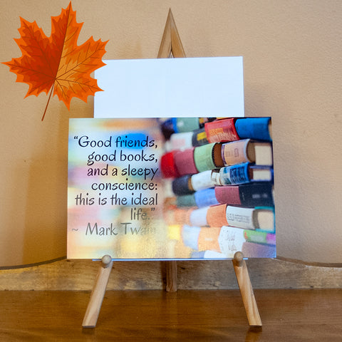 Greeting card - Good friends, good books...