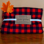 Cabin blanket - Buffalo Check - red & black