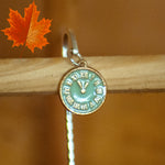 Silver tone metal bookmark - Clock Face Charm