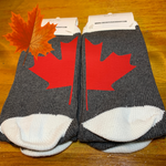 Fun Canadian themed knit socks