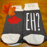 Fun Canadian themed knit socks